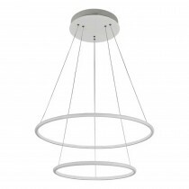 PENDENTE LED 2 AROS 65W LUZ AMARELA 3000K QUENTE Ø60x110 cm Modelo: 503230