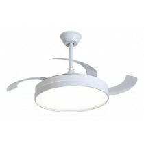 Ventilador Teto Retrátil 4 Pás Controle Remoto Bivolt Branco 