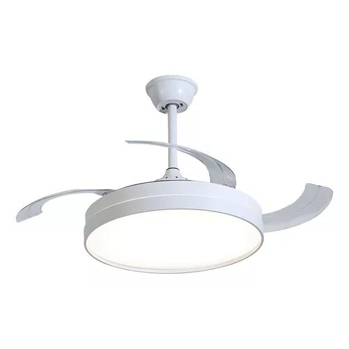 Ventilador Teto Retrátil 4 Pás Controle Remoto Bivolt Branco 